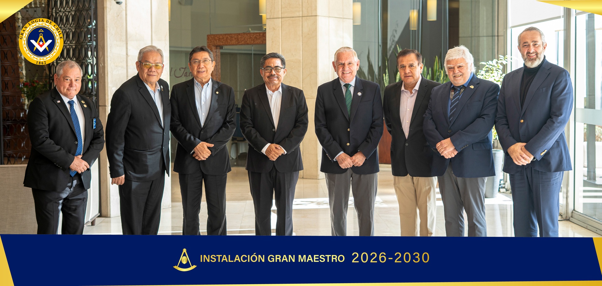 Grandes Logias extranjeras asisten al cambio de mando de Gran Maestro