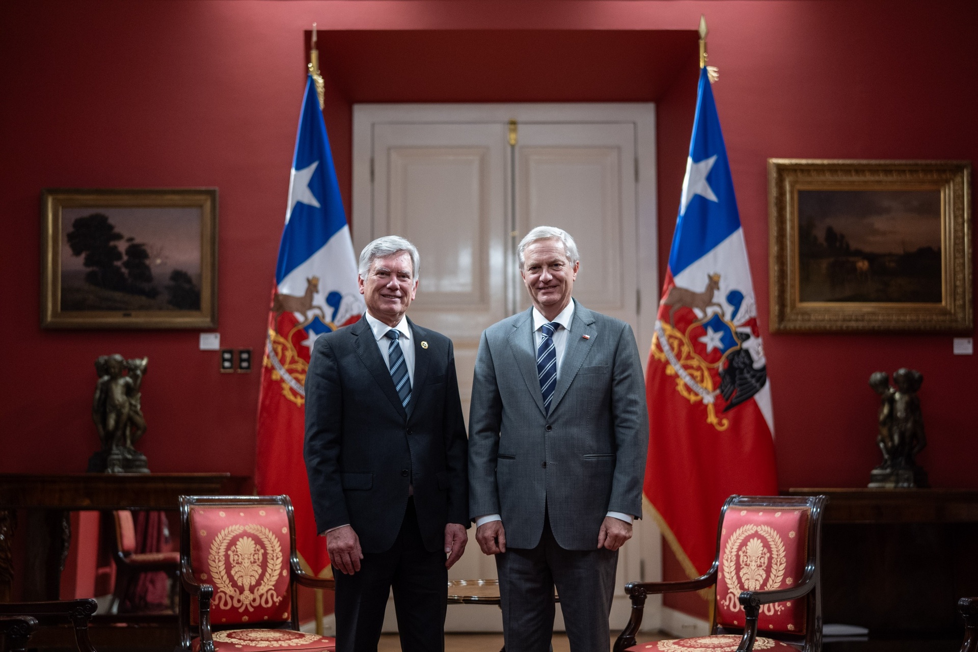 El Gran Maestro de la Gran Logia de Chile, Juan Eduardo Urrutia Bordagaray, se reunió con el Presidente de la República, José Antonio Kast